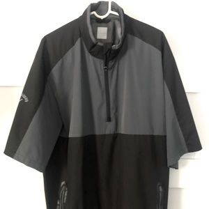 Callaway Mens Short Sleeve Colorblock 1/4 Zip Windshirt